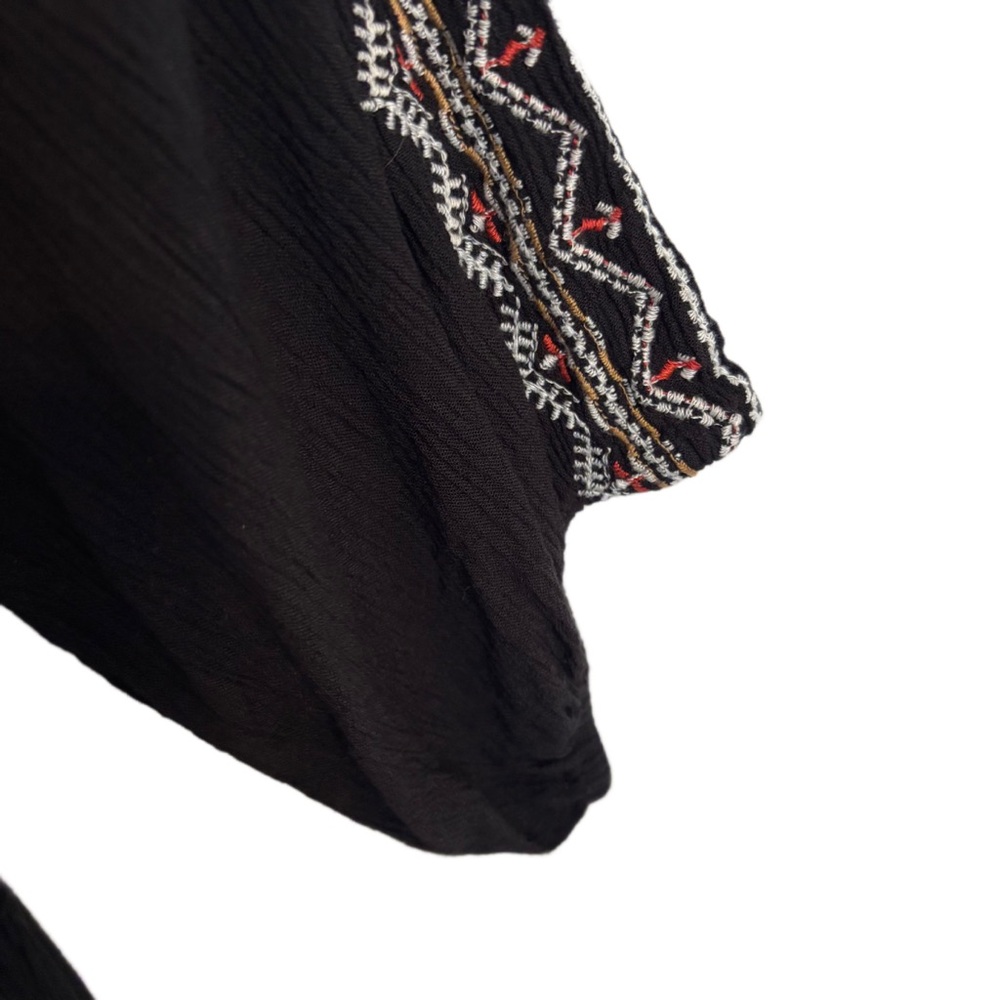 Old Navy Embroidered  Gauzy XXL Black Dress - Viscose - Picture 10 of 15